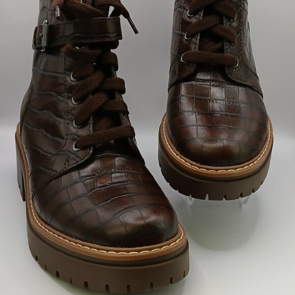Naturalizer Jac Croco Combat Boots - 7.5M - Picture 1 of 9